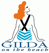 Gilda on the beach
