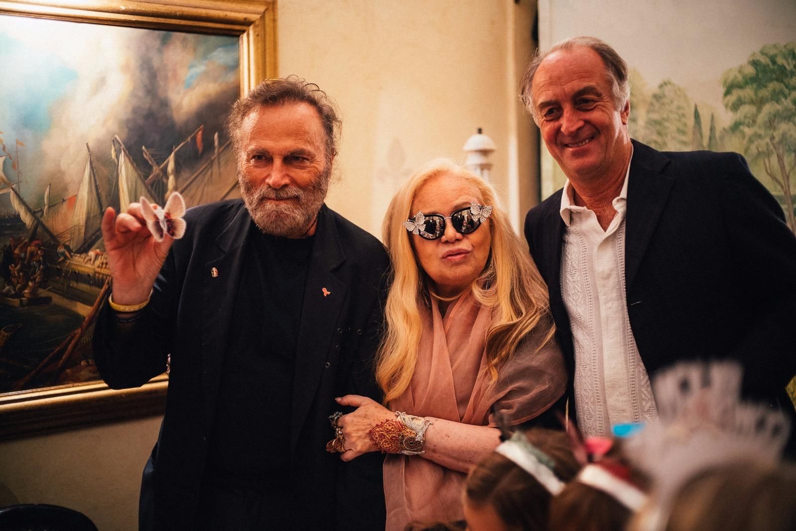 Patrizia Brandimarte con Franco Nero e Gregorio del Gallo di Roccagiovine